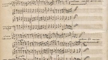 Début autographe de la partition du Te Deum de Charpentier